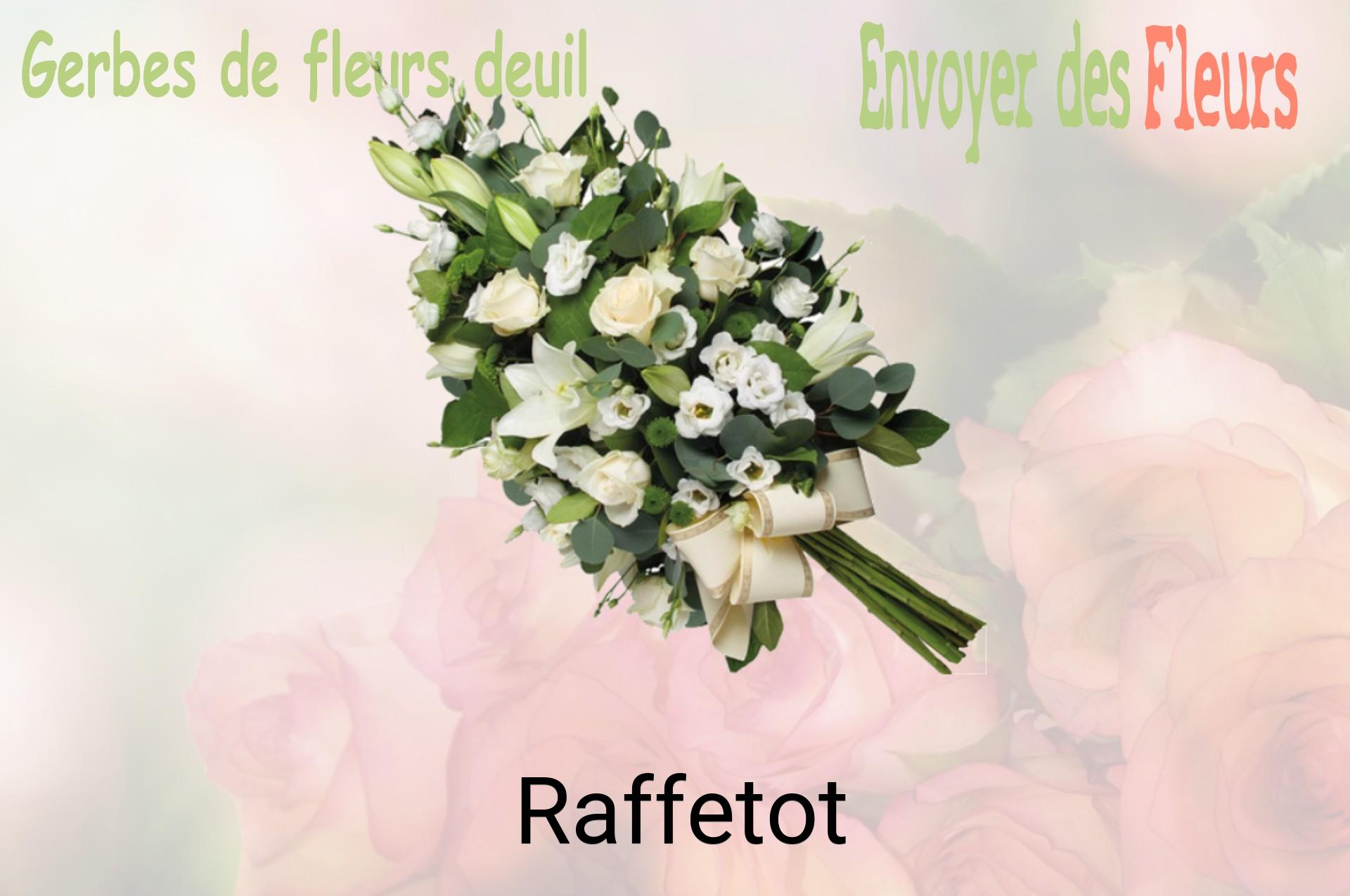 Gerbe de fleurs de deuil livrée à Raffetot